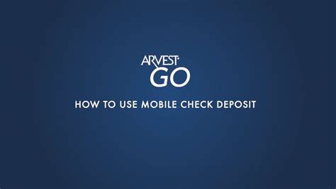 First, launch the Arvest Go mobile banking app and log in. . Arvest bank mobile deposit endorsement